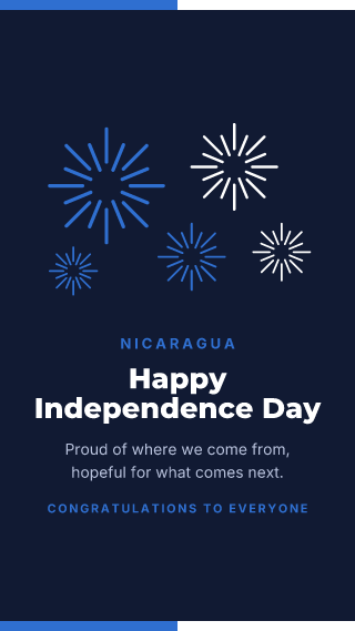 Nicaragua: Independence Day: holiday template