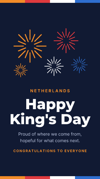 Netherlands: King's Day: holiday template
