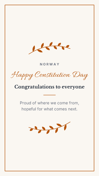 Norway: Constitution Day: holiday template
