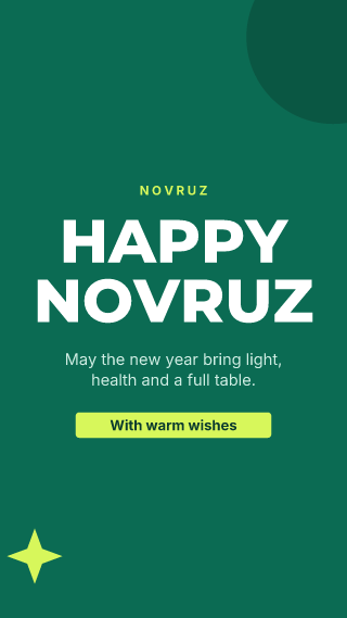Novruz, big words: holiday template