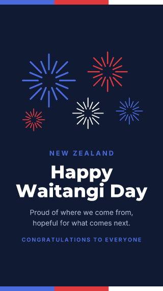 New Zealand: Waitangi Day: holiday template