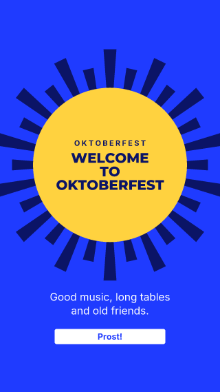 Oktoberfest, big words: holiday template