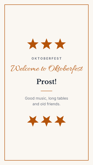 Oktoberfest, classic frame: holiday template