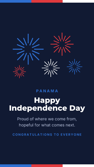 Panama: Independence Day: holiday template