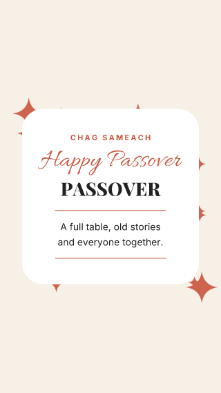 Passover, card: holiday template