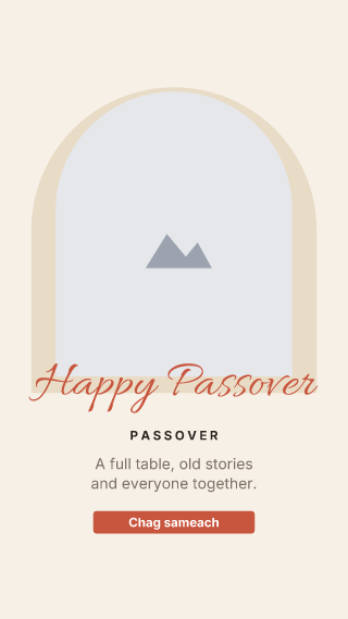 Passover, with your photo: holiday template