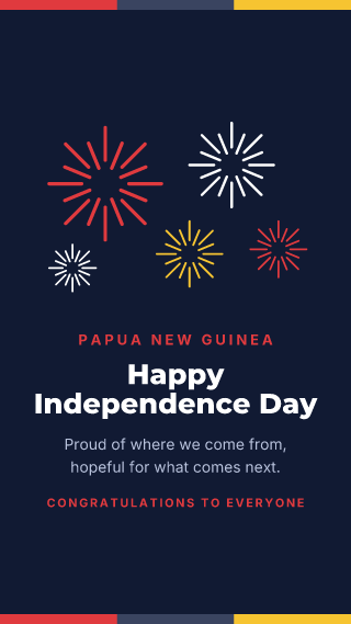 Papua New Guinea: Independence Day: holiday template