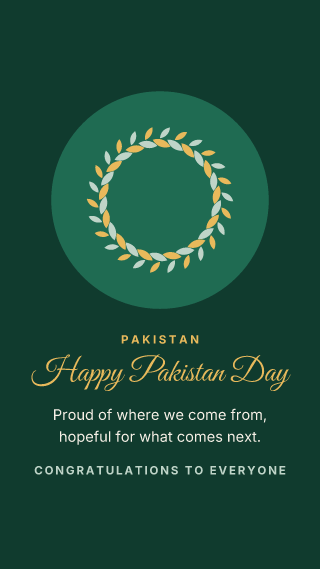 Pakistan: Pakistan Day: holiday template