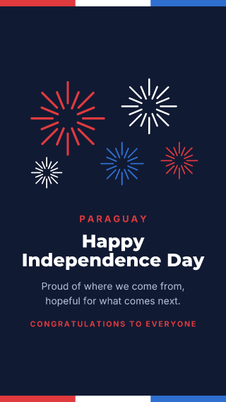 Paraguay: Independence Day: holiday template