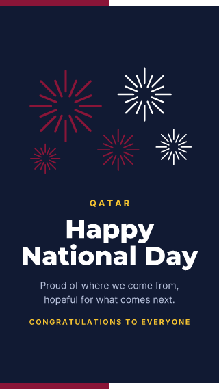 Qatar: National Day: holiday template