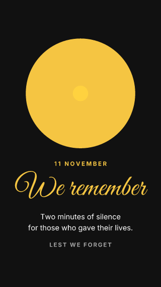 Remembrance Day: holiday template