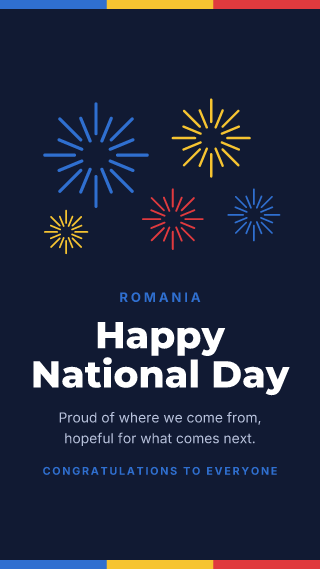 Romania: National Day: holiday template