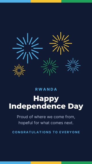 Rwanda: Independence Day: holiday template
