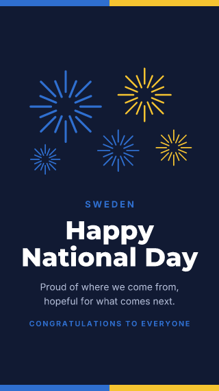 Sweden: National Day: holiday template