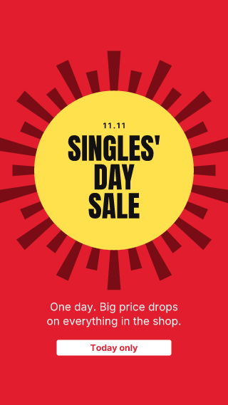 Singles' Day, big words: holiday template