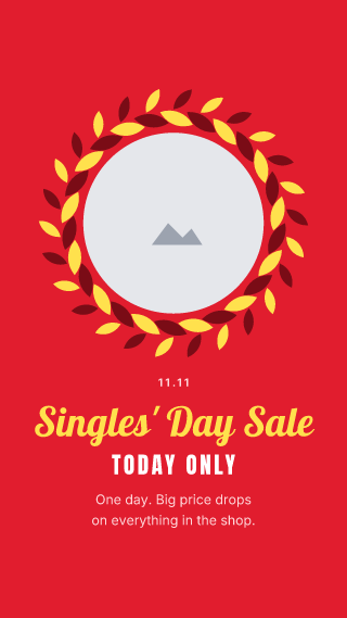 Singles' Day, with your photo: holiday template