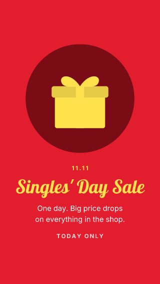 Singles' Day: holiday template