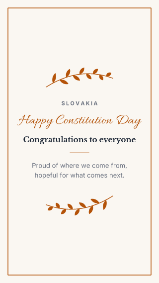 Slovakia: Constitution Day: holiday template