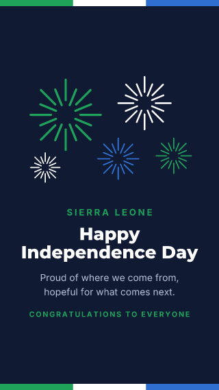 Sierra Leone: Independence Day: holiday template
