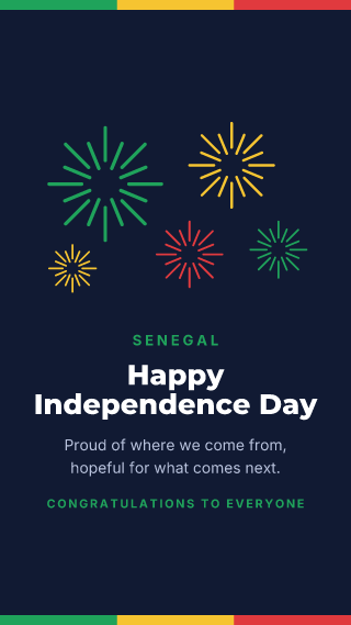 Senegal: Independence Day: holiday template