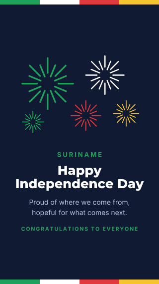 Suriname: Independence Day: holiday template