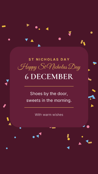 St Nicholas Day, card: holiday template