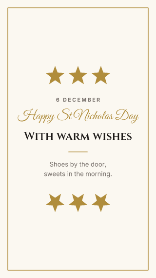 St Nicholas Day, classic frame: holiday template