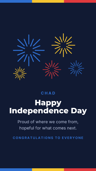 Chad: Independence Day: holiday template