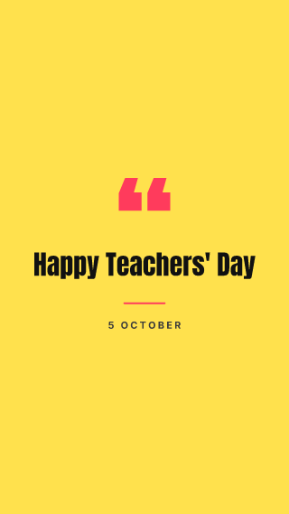 World Teachers' Day, big words: holiday template