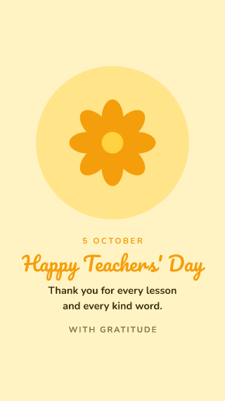 World Teachers' Day: holiday template
