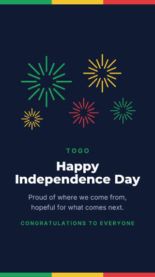 Togo: Independence Day: holiday template