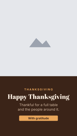 Thanksgiving, with your photo: holiday template
