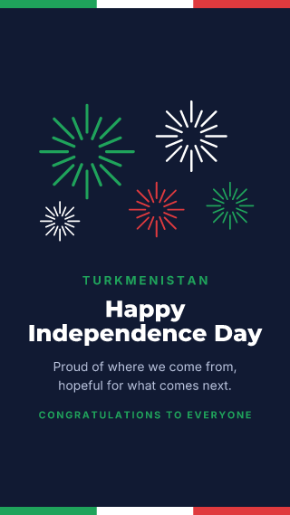 Turkmenistan: Independence Day: holiday template