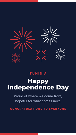 Tunisia: Independence Day: holiday template