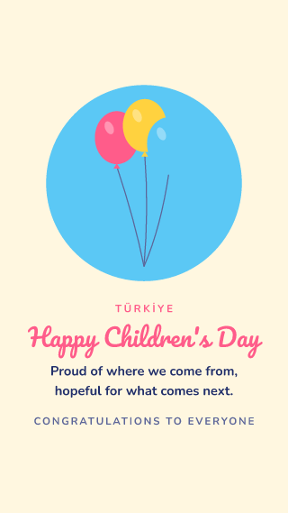 Türkiye: Children's Day: holiday template