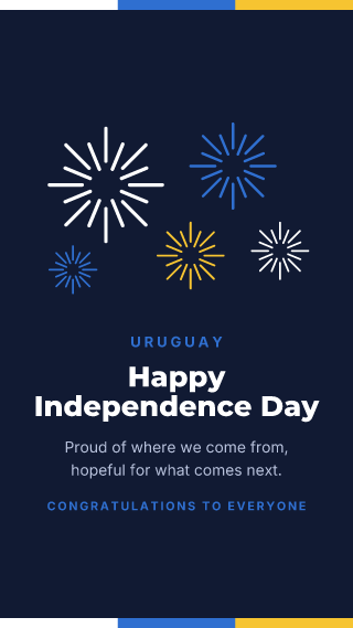 Uruguay: Independence Day: holiday template