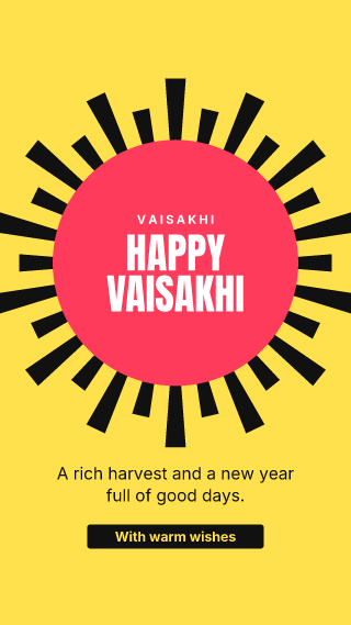 Vaisakhi, big words: holiday template