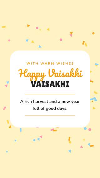 Vaisakhi, card: holiday template