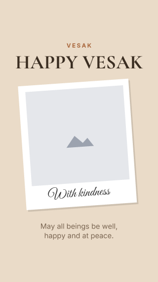 Vesak, with your photo: holiday template