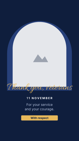 Veterans Day, with your photo: holiday template