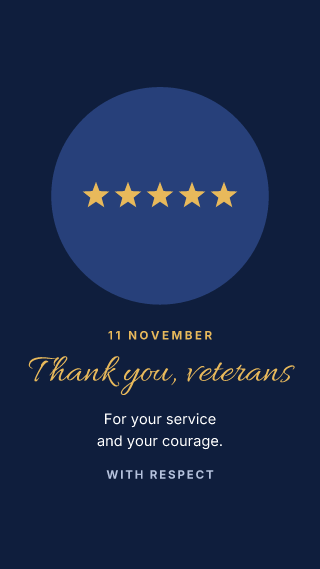 Veterans Day: holiday template