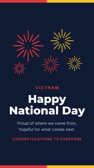 Vietnam: National Day: holiday template