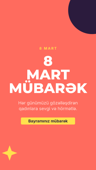 International Women's Day (Azerbaijani): Women's Day template