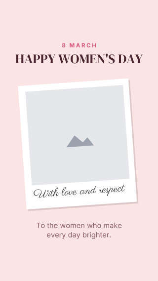 International Women's Day, with your photo: holiday template