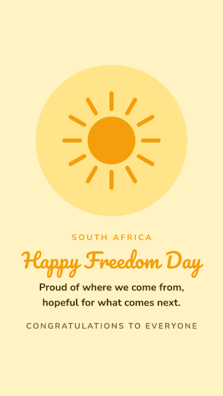 South Africa: Freedom Day: holiday template