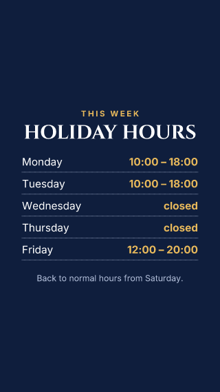 Holiday hours: story template