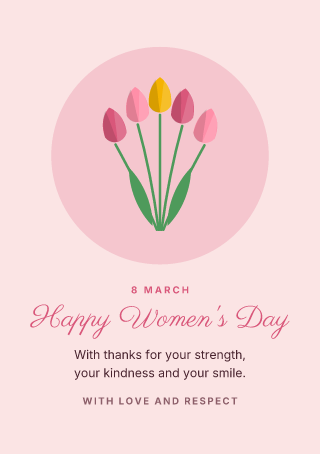 8 March card: invitation template