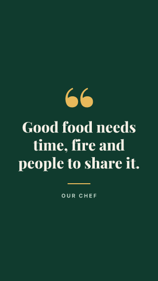 From the chef: story template