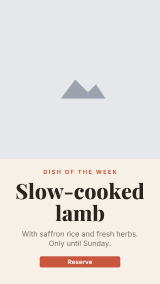 Dish of the week: story template