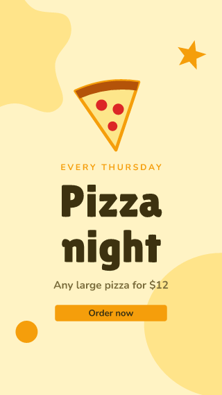 Pizza night: story template